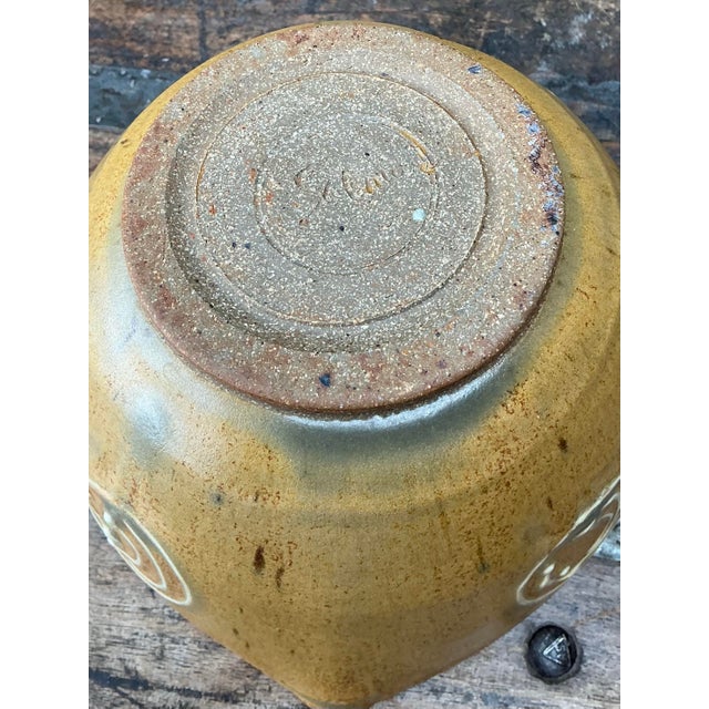 Vintage Original Studio Pottery Swirl Bowl For Sale - Image 11 of 12