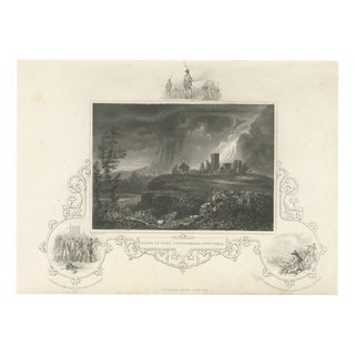 Ruins of Fort Ticonderoga, New York, After Thomas Cole, Storm Scene, 1850 For Sale