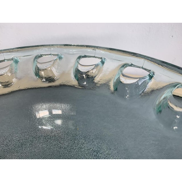 Glass Spanish Openwork Glass Bowl, 1970s For Sale - Image 7 of 18