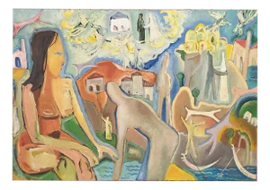 Mario Salmaso, New Horizons, Italy, 1964, Oil on Canvas