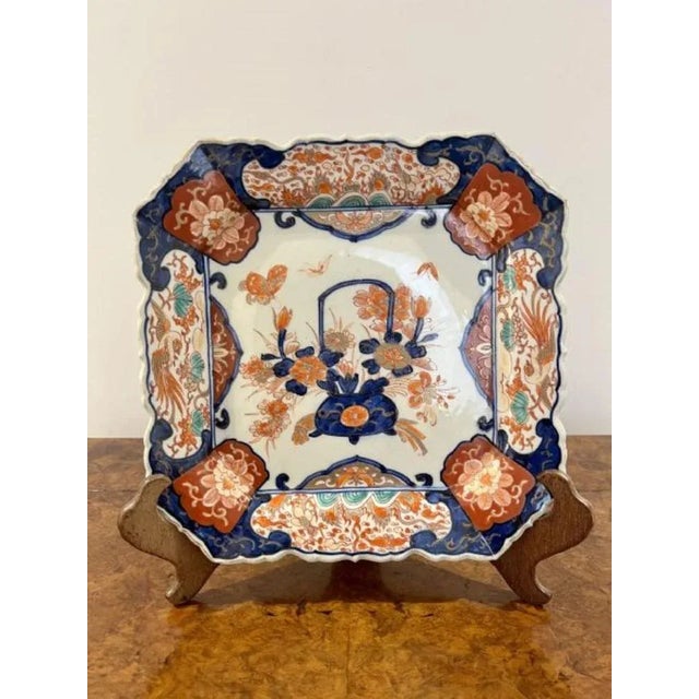1900 - 1909 Large Japanese Hand Painted Imari Plate, 1900s For Sale - Image 5 of 5