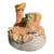 Vintage Organic Modern Sculptural Three-Spout Pottery Vase For Sale