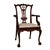 Chippendale Pair Antique Chippendale Revival Carved Mahogany Ball & Claw Arm Chairs For Sale - Image 3 of 18