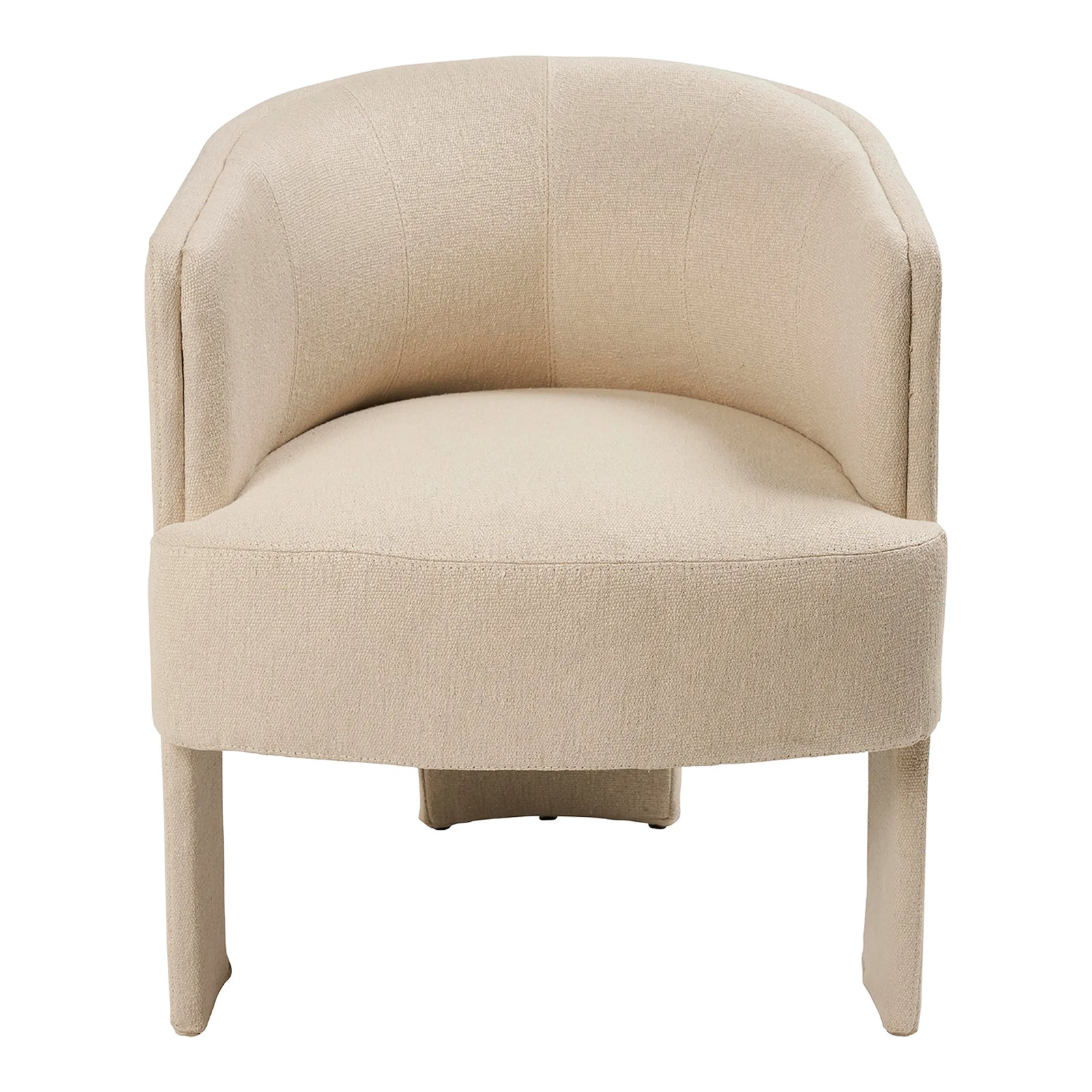 Rocco Dining Chair Upholstered in Finn Heavyweight Linen Schumacher