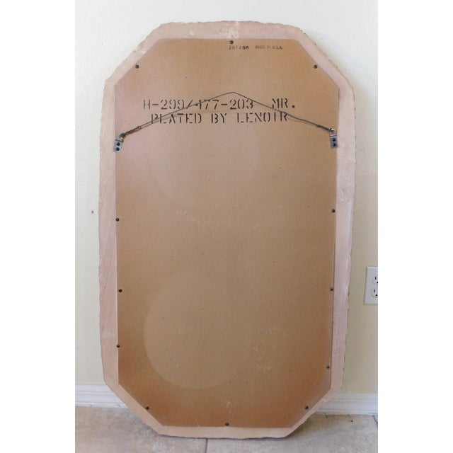 Wood Vintage Henry Link Whitewash Wicker Hanging Wall Mirror For Sale - Image 7 of 9
