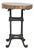 Early 20th Century Turn of the Century French Side Table - Petrified Wood Top and Wrought Iron Base For Sale