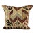 20 x 20 Kilim Pillow Turkish Cushion Natural Brown Pillow Cushion Cover For Sale