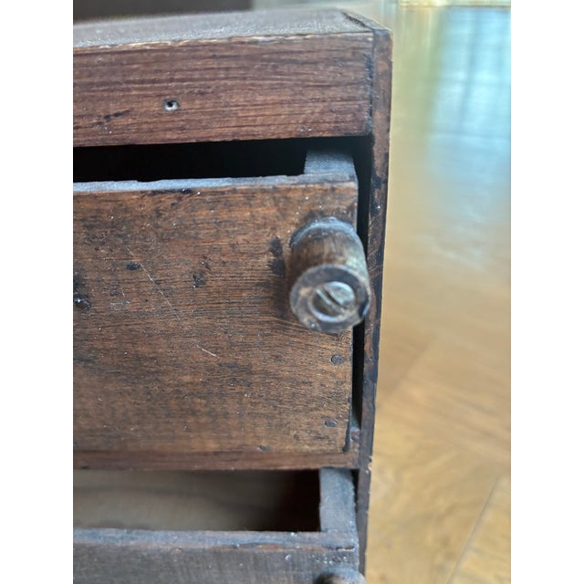 American Mid 20th Century Small Miniature Wooden Chest of Drawers For Sale - Image 3 of 5