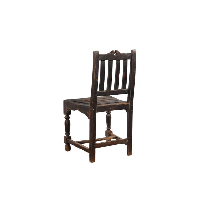 Indian Vintage Indian Teakwood Chair For Sale - Image 3 of 3