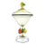 Venetian Antique Murano Pear Lemon Fruit Decorated Italian Art Glass Covered Jar, Art Nouveau-Deco Era For Sale