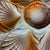 1950s French Majolica Oyster Shell Plates from Sarreguemines, 1950s, Set of 6 For Sale - Image 5 of 11