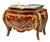 Rococo Marble Top Dresser With Hand-Carved Wood Frame, Two Spacious Drawers & Hand-Gilded Gold Leaf Details For Sale