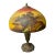 Antique Reverse Painted Glass Table Lamp Scenic Landscape Shade For Sale
