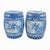 Late 20th Century Pair of Blue and White Chinoiserie Porcelain Garden Stools For Sale - Image 4 of 14