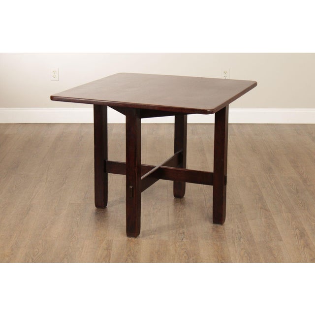 Stickley Brothers Antique Mission Oak Game Table For Sale - Image 10 of 18