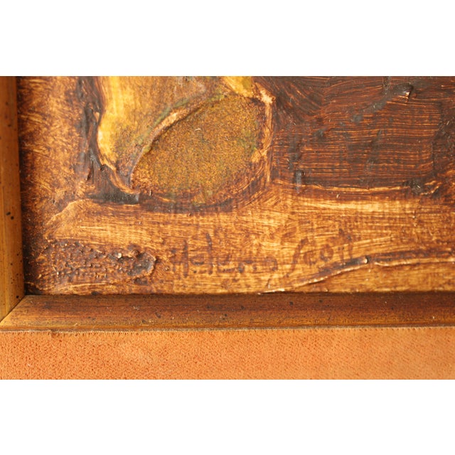 Mid-Century Modern MCM Framed Original French Oil Painting "Pears in Bowl"/Kitchen Art For Sale - Image 3 of 3