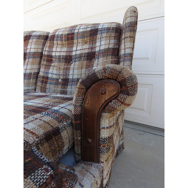 1980s Vintage Plaid Sofa Chairish