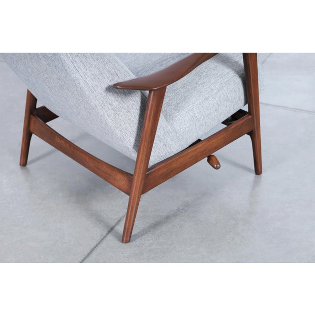 Swedish Modern Walnut Recliner Chair by Alf Svensson for Dux For Sale - Image 11 of 12