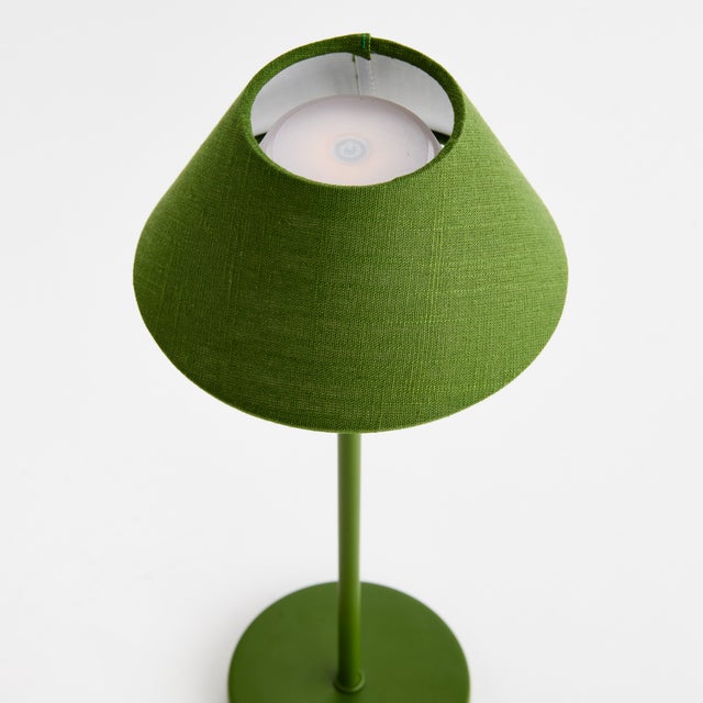 2020s Alluna Cordless Led Lamp 14" - Dark Green For Sale - Image 5 of 9