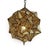 Indian Vintage Indian Brass Origami Star Pendant Light Small For Sale - Image 3 of 9