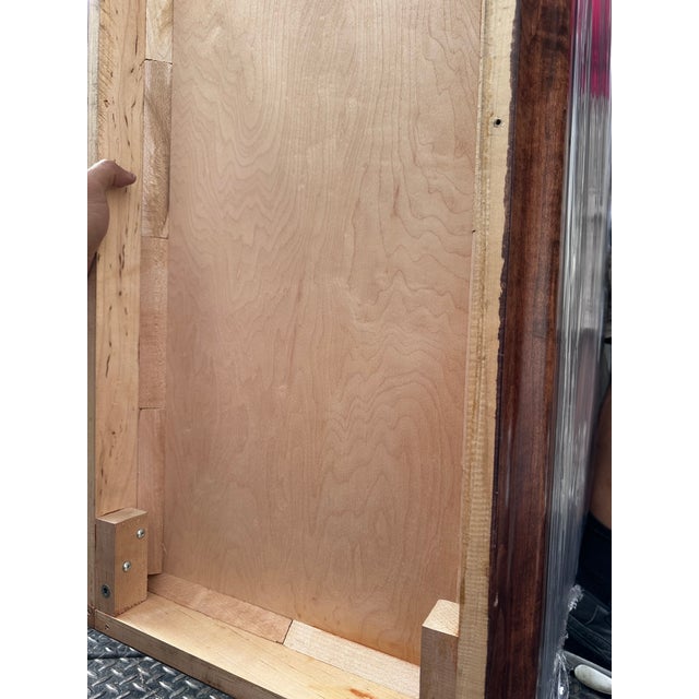 Drexel Modern Drexel Style Pine Wood Glass Mirror Three Unit Lighted Vitrine Display Cabinet China Case Etageres, Attributed For Sale - Image 4 of 7