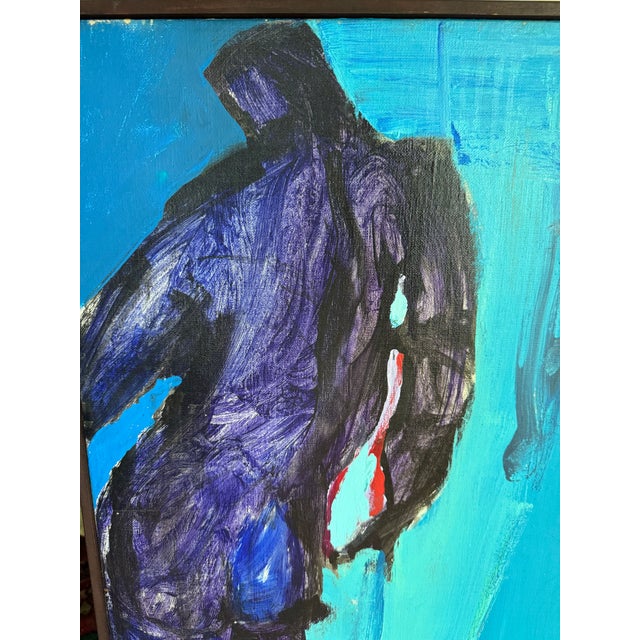 Vintage Mid Century Modernist Abstract Expressionist Painting by Joanne Cooper C. 1970s For Sale - Image 11 of 13