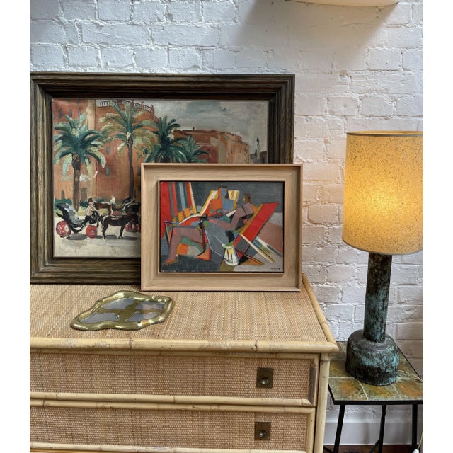 Women in Deckchairs, Camille Hilaire, 1960s For Sale - Image 3 of 15