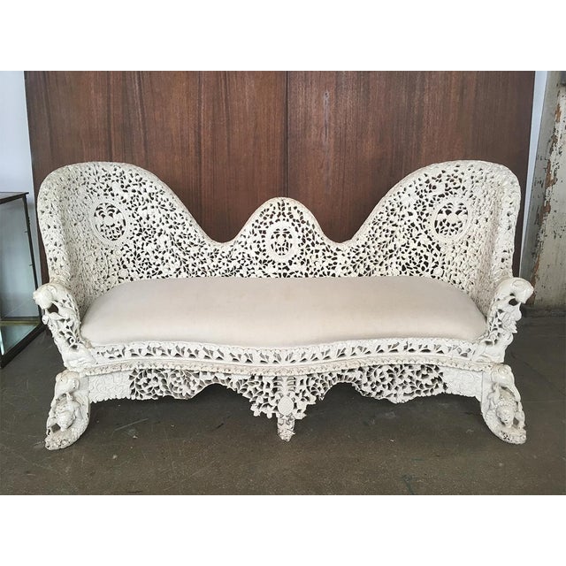 AngloIndian Carved Wood Settee Chairish