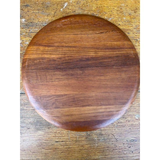 Wood Vintage Dansk Danish Large Round Mid Century Jens H Quistgarrd Charcuterie Tray For Sale - Image 7 of 11