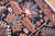 Zabihi Collection Antique Persian Square Navy Geometric Heriz Rug - 5' x 5'8" For Sale In New York - Image 6 of 8