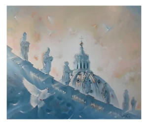 Vadim Kovalev, Vatican, Oil on Wood
