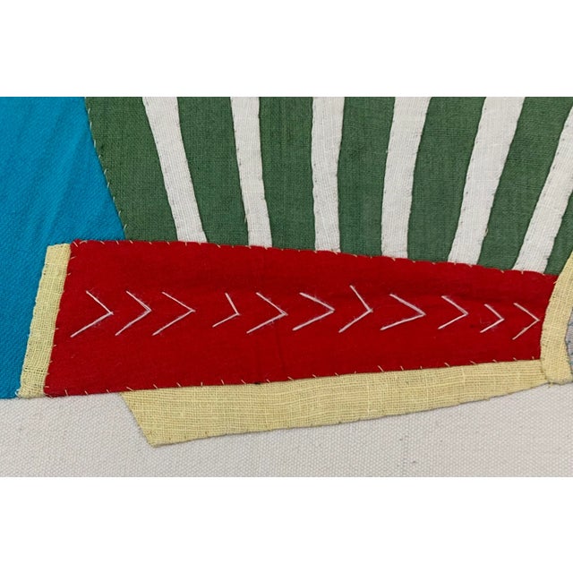 Vintage Modern Cotton Appliqued Egyptian Panel For Sale In Los Angeles - Image 6 of 9