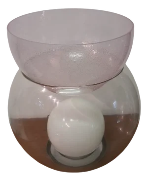 Table Lamp Flower Holder Model Giova Grande Parabola Rosa Pulegosa by Gae Aulenti for Fountain Art, 1970s