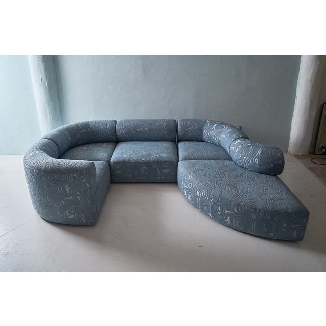 Wood 1970s Modified Serpentine Sectional For Sale - Image 7 of 8