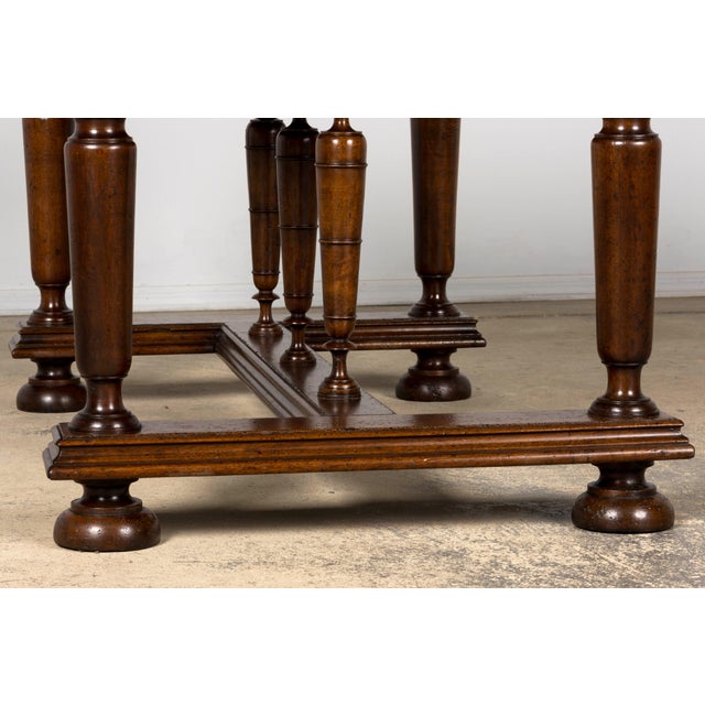 Late 19th Century French Henri II Revival Walnut Library Table For Sale - Image 15 of 18