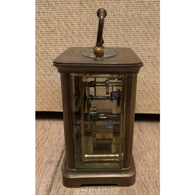Early 20th Century Vintage Early 20th Century Brass Carriage Clock For Sale - Image 5 of 8