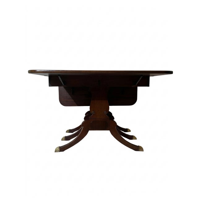 Duncan Phyfe Style Drop Leaf Dining Table For Sale - Image 4 of 10