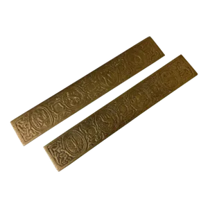 Early 20th Century Pair Tiffany Studios Zodiac Pattern Blotter Ends in Bronze