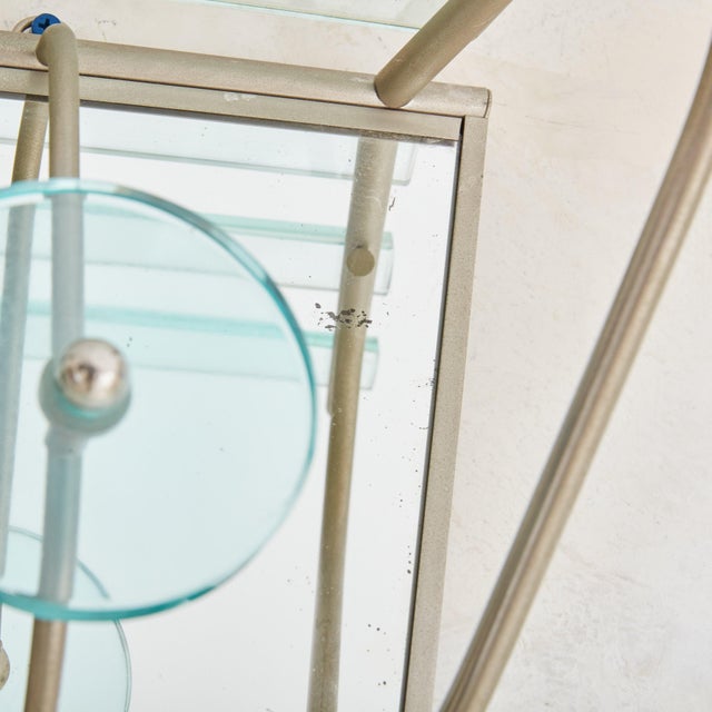 Chrome + Glass Wall Mounted Coat Rack with Shelf, Italy 1970s For Sale - Image 16 of 18