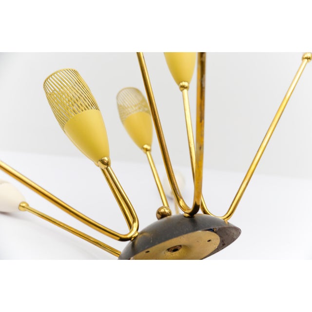Sputnik Ceiling Lamp in the style of Arteluce, Italy, 1950s For Sale - Image 13 of 18
