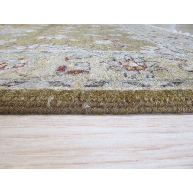 Traditional Standard Size Brown Hand-Knotted Wool Floral Tapestry Traditional Carpet Rug For Sale - Image 3 of 4