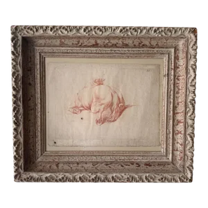 Equine Sketch 18th Century on Paper, Framed