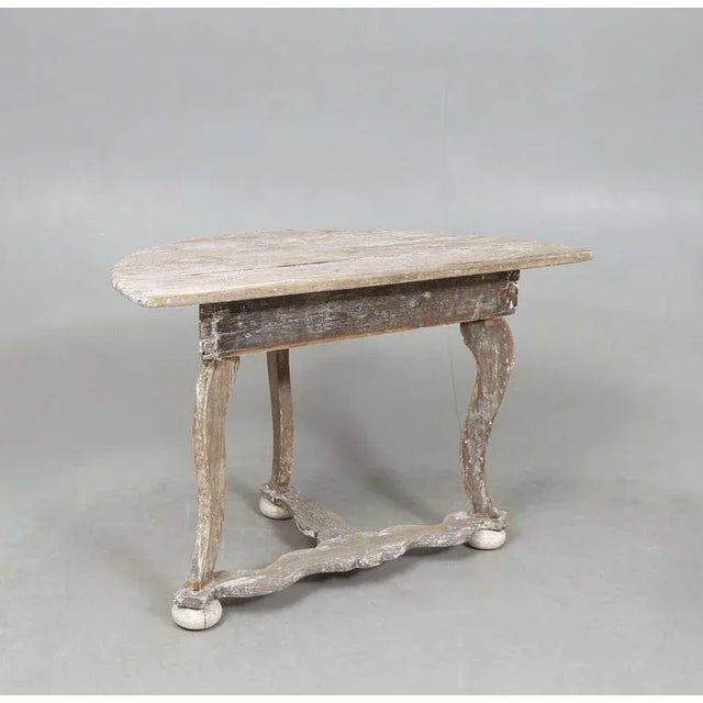 Wood Swedish Baroque Oak Console Table For Sale - Image 7 of 17