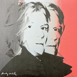 After Andy Warhol, Self Portrait Grey-Red, 1980s, Print