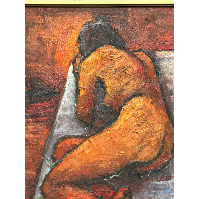 Renzo Ugolini, Nude Reclined Woman, 1950s, Oil Painting on Canvas, Framed For Sale - Image 9 of 18