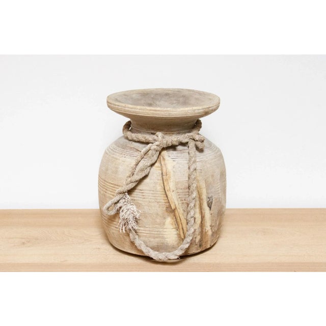 Farmhouse Wooden Rustic Vase-Devi For Sale - Image 3 of 11