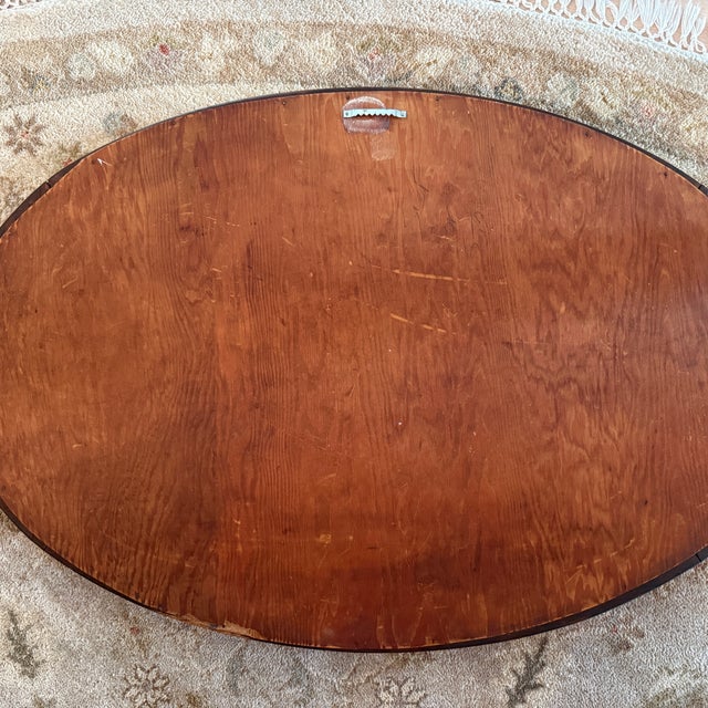 Late 19th Century Antique Regency Style Oval Mirror For Sale - Image 5 of 5