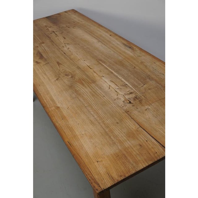 Antique Early 20th Century French Rustic Elm Farmhouse Dining Table For Sale - Image 15 of 17