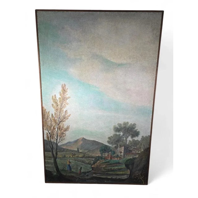 Italian Artist, Pastoral Scene, 19th Century, Oil on Canvas For Sale - Image 7 of 14