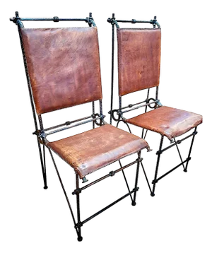 Pair of Ilana Goor Brutalist Chairs